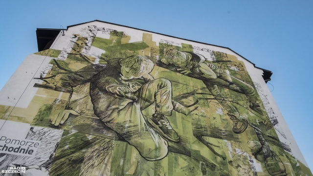 Eko-mural przy zakorkowanym skrzyżowaniu w Szczecinie [ZDJĘCIA]
