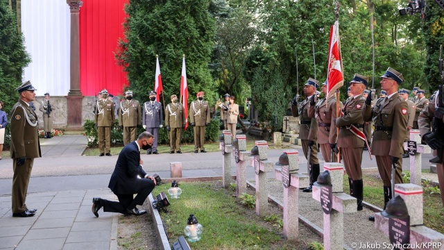 Prezydent Andrzej Duda powiedział, że Bitwa Warszawska była wielkim polskim zwycięstwem.