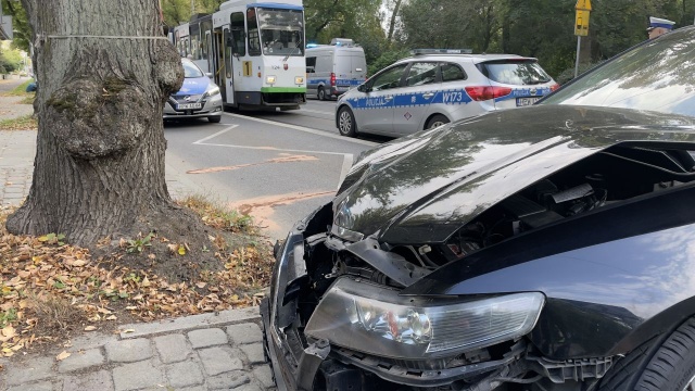 Wypadek na ulicy Arkońskiej w Szczecinie