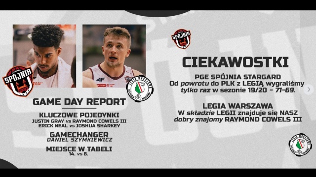 Koszykarze PGE Spójni chcą w sobotę zdobyć stolicę w rozgrywkach o mistrzostwo Polski.