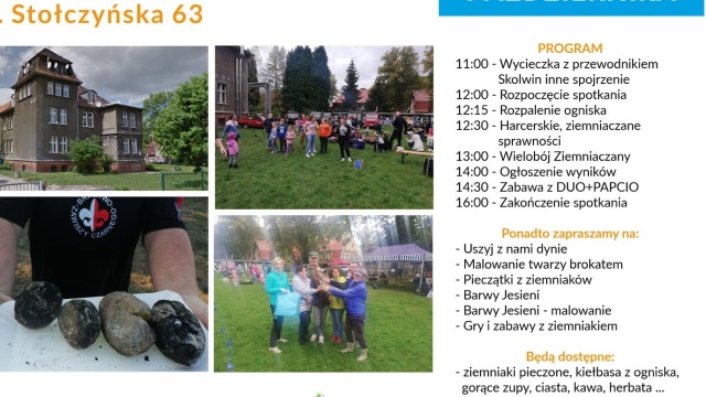 Ziemniaczany Wielobój, ognisko, jesienne warsztaty plastyczne - Święto pieczonego kartofla w sobotę na Skolwinie. To akcja która ma na celu sąsiedzką integrację.