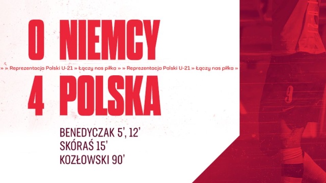 Piłkarska reprezentacja Polski do lat 21 wygrała w Aspach z Niemcami 4:0 (3:0) w meczu grupy B eliminacji młodzieżowych mistrzostw Europy.