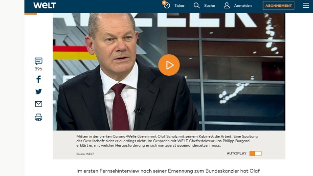 W swoim pierwszym wywiadzie po zaprzysiężeniu na kanclerza Niemiec Olaf Scholz odniósł się do kwestii gazociągu Nord Stream 2. Polityk SPD zaznaczył, że Berlin może jej użyć jako formy nacisku na Rosję w przypadku naruszenia przez Moskwę integralności terytorialnej Ukrainy.