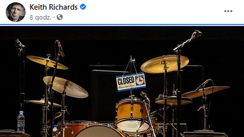 Keith Richards pożegnał go zdjęciem zestawu perkusyjnego, za którym nie siedzi nikt. Jest tylko tabliczka z napisem: "zamknięte". https://www.facebook.com/KeithRichards