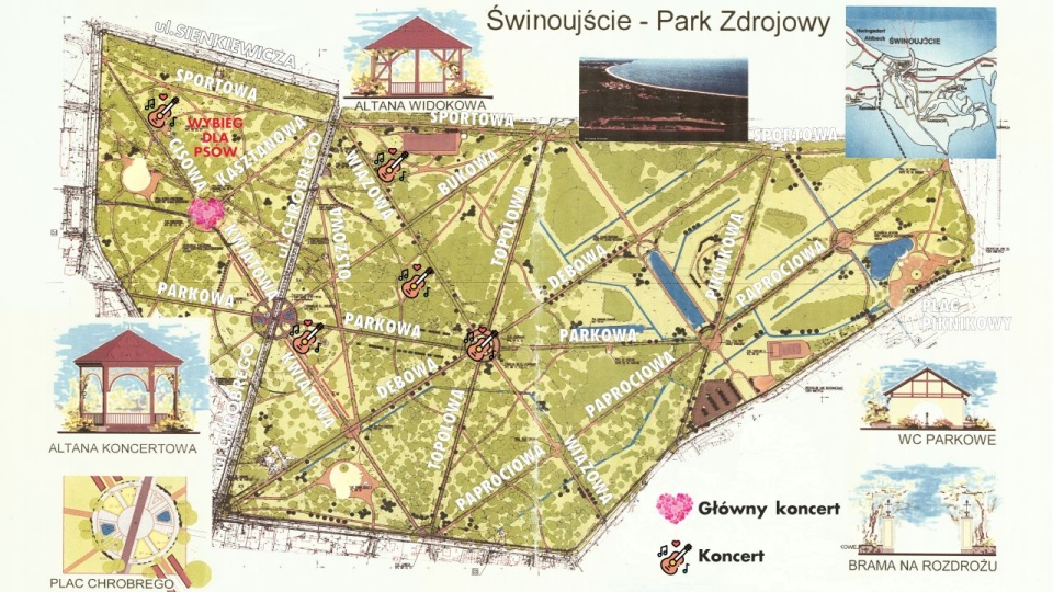 Bukowa, Kwiatowa, Cisowa czy Kasztanowa - tak od teraz nazywają się alejki w Parku Zdrojowym w Świnoujściu. źródło: https://www.swinoujscie.pl/pl/news/content/17140