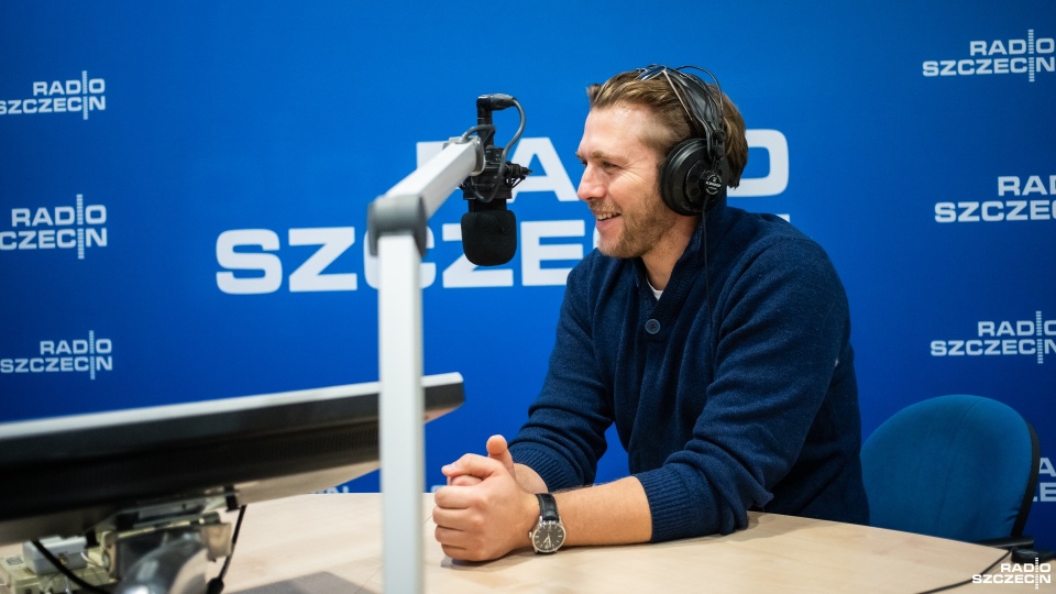 Andrzej Lampert w Radiu Szczecin. Fot. Mateusz Papke [Radio Szczecin]