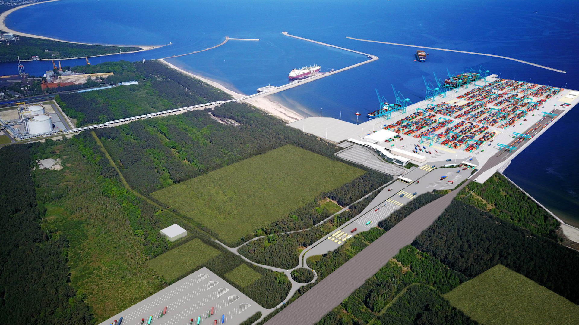 Wiceminister infrastruktury Marek Gróbarczyk wydał zgodę na dzierżawę terenu pod budowę głębokowodnego terminala kontenerowego w Świnoujściu.