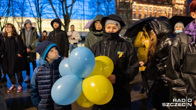 Fot. Robert Stachnik [Radio Szczecin] "Za wolność naszą i waszą" - Szczecin dla Ukrainy