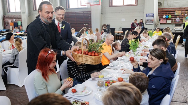 Fot. Robert Stachnik [Radio Szczecin] Spotkanie Wielkanocne dla uchodźców z Ukrainy [WIDEO, ZDJĘCIA]