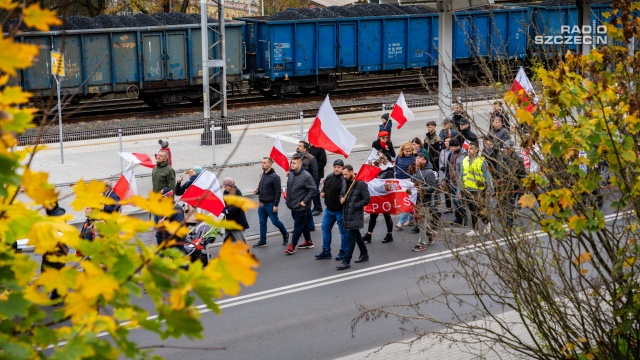 Fot. Mateusz Papke [Radio Szczecin] Gryfino: Pierwszy Marsz Niepodległości [WIDEO, ZDJĘCIA]