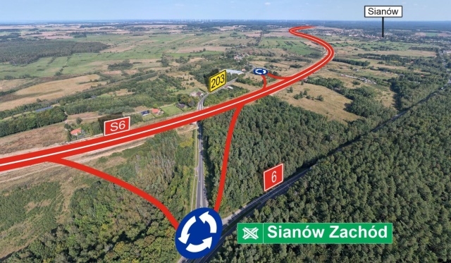 To jeden z elementów obwodnicy Koszalina i Sianowa w ciągu drogi ekspresowej S6. Nowy węzeł połączy S6 z drogą wojewódzką nr 203 w kierunku Darłowo.