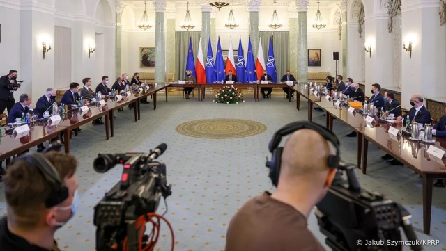 Andrzej Duda dziękował za merytoryczną rozmowę na temat sytuacji na Ukrainie.