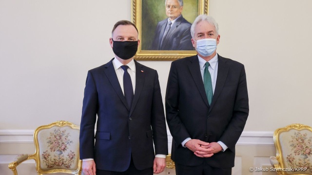 Prezydent Andrzej Duda spotkał się w Warszawie z szefem amerykańskiej agencji wywiadowczej CIA Williamem Burnsem.