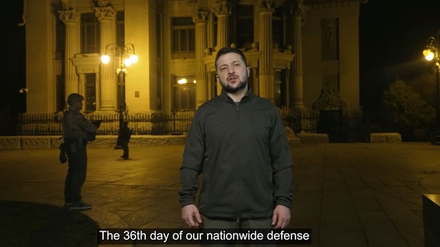 Prezydent Ukrainy Wołodymyr Zełeński powiedział, że jego kraj już 36. dzień skutecznie broni się przed rosyjską agresją.