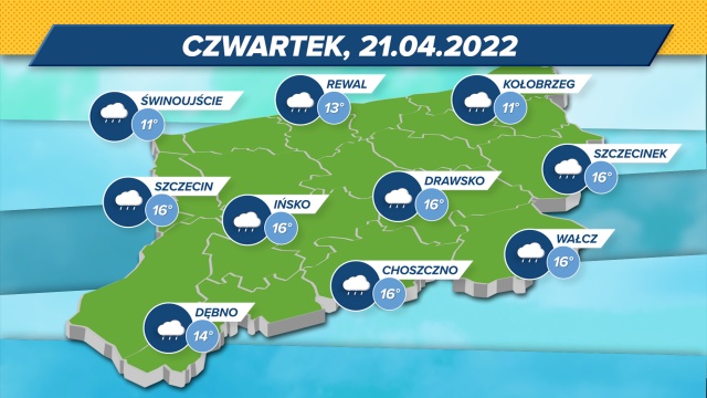 W całym regionie ciepło, ale też wszędzie pochmurno i deszczowo. Od piątku za to ma być więcej słońca i dwucyfrowe wskazania na termometrze.