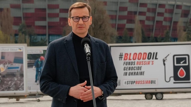 Premier Mateusz Morawiecki powiedział, że akcja StopRussiaNow ma być krzykiem osób pomordowanych na Ukrainie w wyniku rosyjskiej agresji.