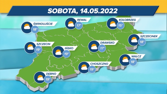 Zapowiada się ciepła sobota w regionie. Przeważać będzie słońce, miejscami mogą wystąpić zachmurzenia.