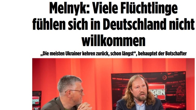 Ambasador Ukrainy w Berlinie twierdzi, że większość uchodźców znad Dniepru nie chce zostać w Niemczech, ponieważ nie czuje się tam mile widziana.