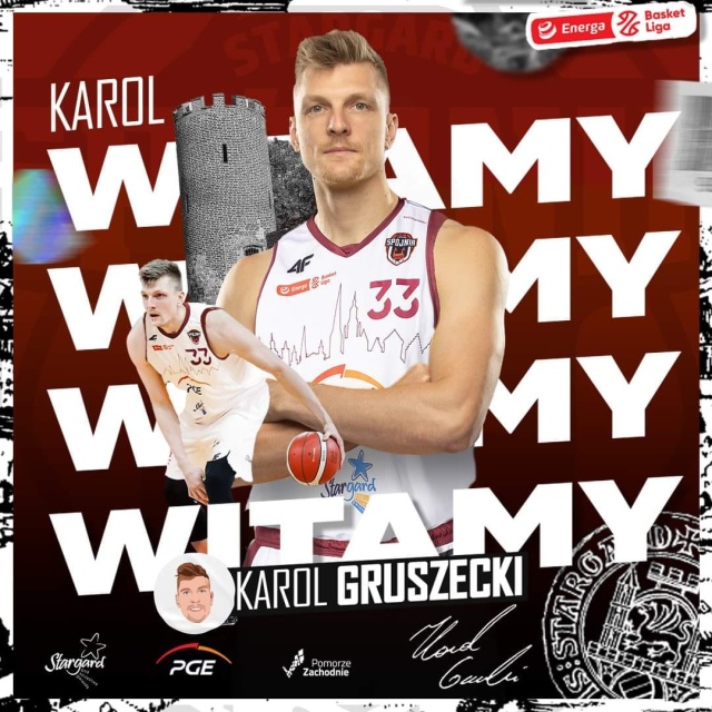 Były reprezentant Polski koszykarzem PGE Spójni. Karol Gruszecki został nowym zawodnikiem stargardzkiego klubu.