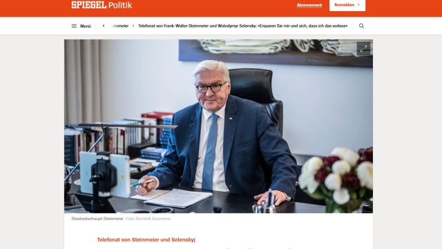 Prezydent Niemiec, Frank-Walter Steinmeier zganił przywódcę Ukrainy, Wołodymyra Zełenskiego za zablokowanie jego przyjazdu do Kijowa - ustalił hamburski tygodnik Der Spiegel.