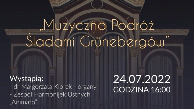 Przypomnienie dokonań jednego z najbardziej znanych europejskich rodów organmistrzów Grnebergów - dziś w Konarzewie inauguracja Międzynarodowego Festiwalu Muzyczna Podróż Śladami Grnebergów.