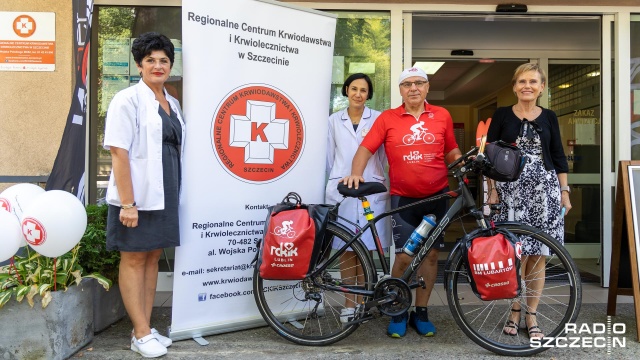 Wyruszył 2 sierpnia z Lublina, ma zamiar przejechać 3200 kilometrów i odwiedzić wszystkie Regionalne Centra Krwiodawstwa i Krwiolecznictwa w kraju.