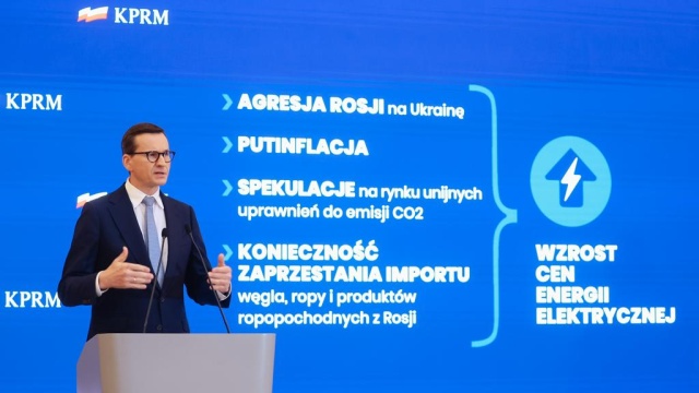 Premier Mateusz Morawiecki powiedział, że agresja Rosji na Ukrainę to również sposób Władimira Putina na terroryzowanie Europy i destabilizację sytuacji na kontynencie.