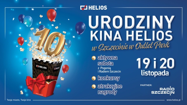 Mnóstwo nagród na 10. urodziny kina Helios Outlet Park
