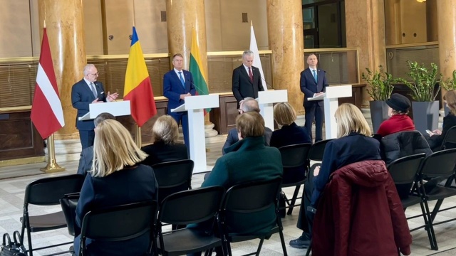 Przywódcy Litwy, Łotwy, Polski i Rumunii debatują w Kownie o przyszłości Europy.