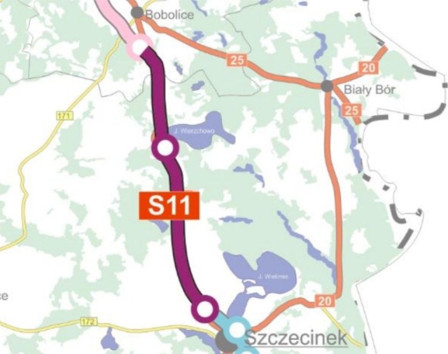 Minister Infrastruktury zatwierdził Program Inwestycji dla odcinka S11. Chodzi o fragment Bobolice - Szczecinek.