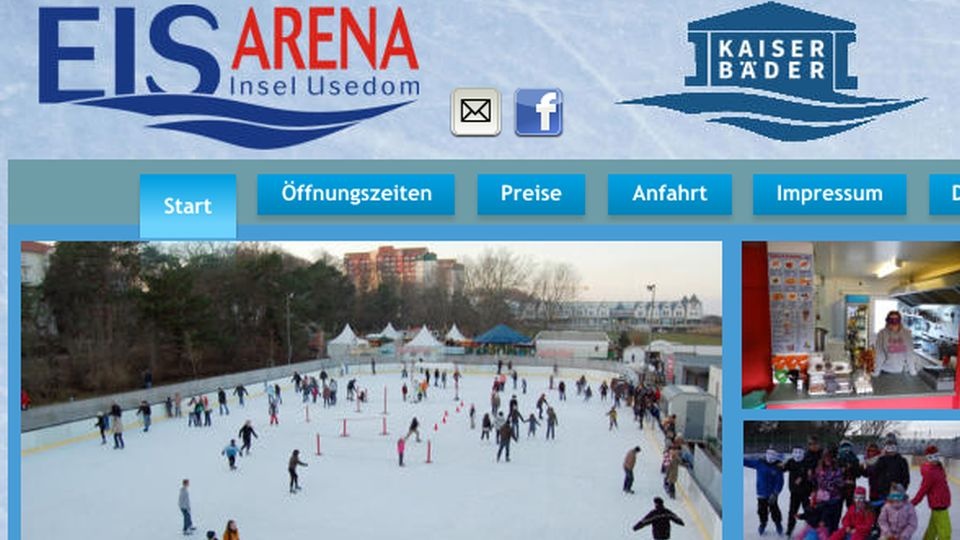 W czasie najbliższych ferii zimowych uczniowie świnoujskich szkół będą mogli bezpłatnie korzystać z lodowiska Eisarena w sąsiednim Heringsdorfie. źródło: https://www.eisarena-insel-usedom.de