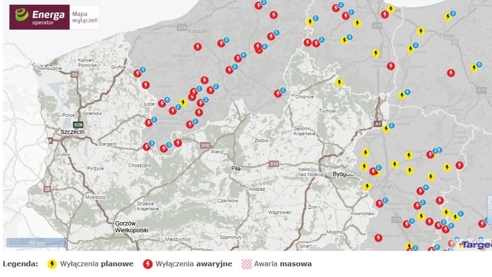 Wyłączenia prądu w regionie. źródło: https://energa-operator.pl/uslugi/awarie-i-wylaczenia/wylaczenia-biezace?fbclid=IwAR05F7WJ-kyOnYzPxPKrk9FuBa7nXelW84uGw-rSBYjlM8VwxRdPGOVhpAY