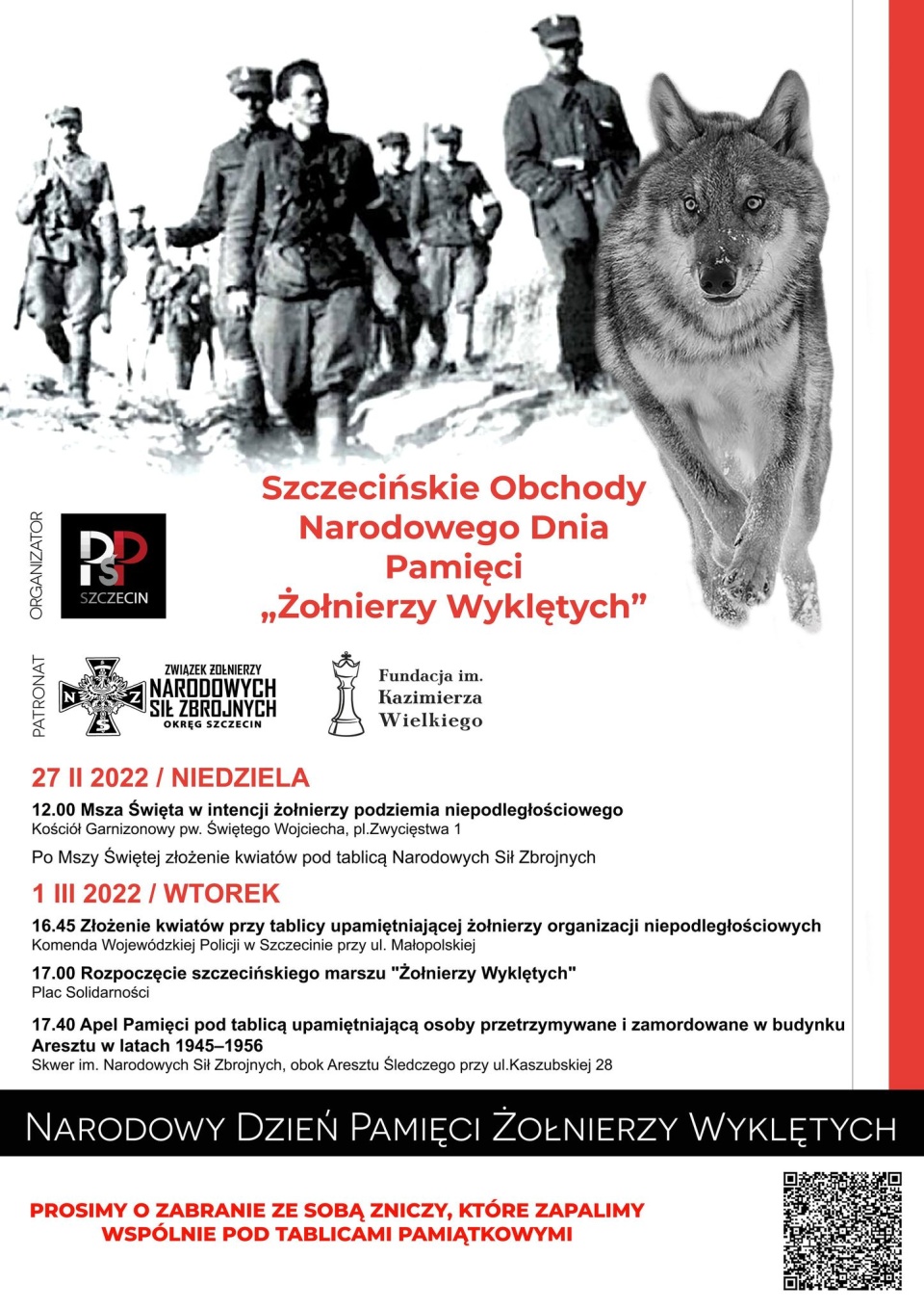 Bieg odbywa się z okazji Narodowego Dnia Pamięci Żołnierzy Wyklętych, który jest obchodzony 1 marca. źródło: Zarządu Okręgu Szczecin ZŻNSZ