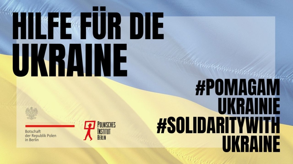 Pod hasłem "Hilfe für die Ukraine" w galerii instytutu przy Hackescher Markt zbierane są codziennie kosmetyki, materiały higieniczne, pampersy oraz płyny do prania i mycia naczyń. źródło: https://www.facebook.com/AmbasadaPLBerlin/