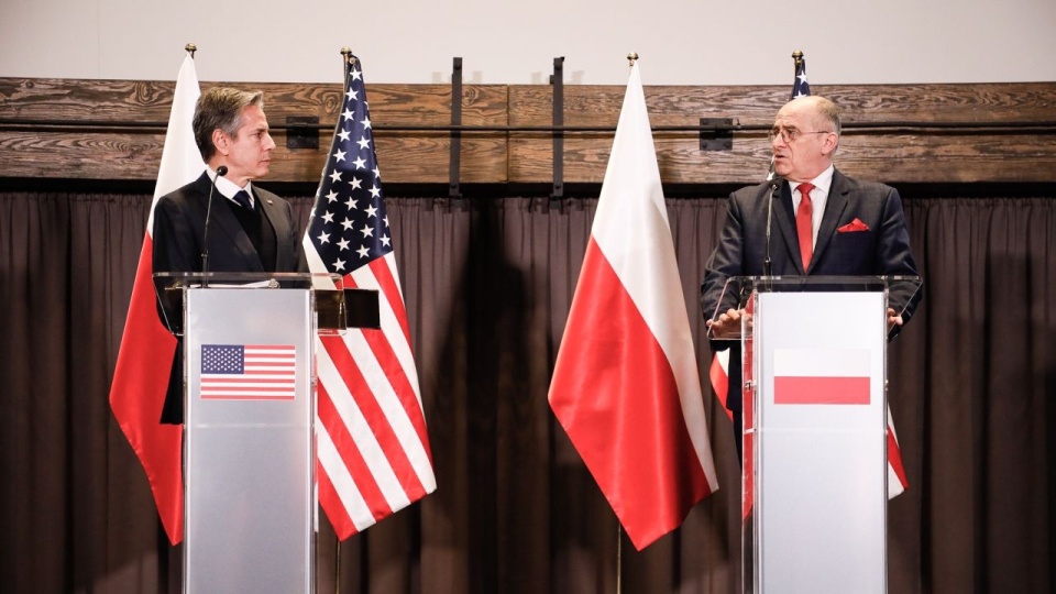 Zbigniew Rau spotkał się w Rzeszowie z szefem amerykańskiej dyplomacji Antony Blinkenem. źródło: https://twitter.com/MSZ_RP