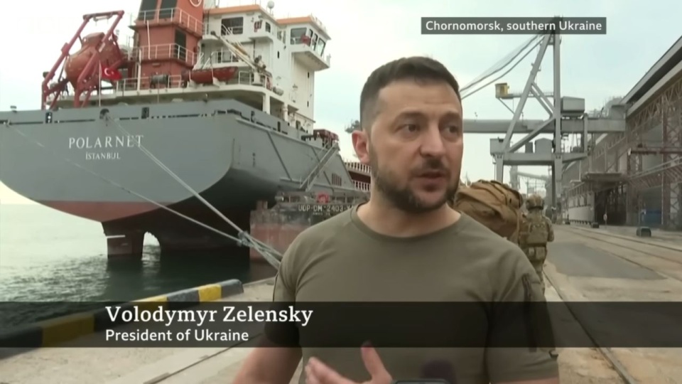 Ukraina chce wysyłać ze swoich portów do 100 statków miesięcznie. źródło: https://www.youtube.com/watch?v=HZmUYk6C9N8