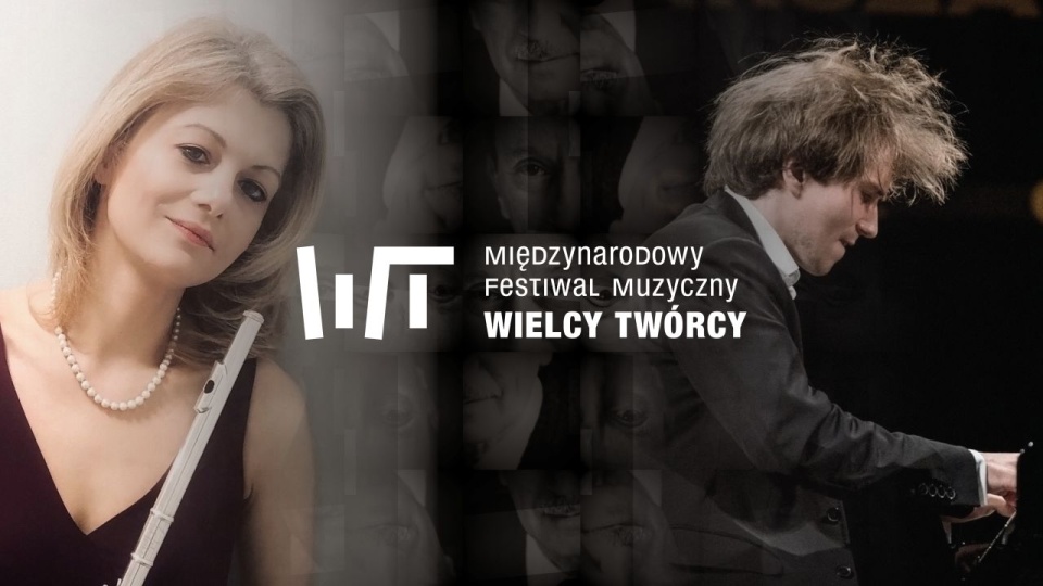Maria Peradzyńska – flecistka i Andrzej Wierciński – pianista. Fot. Projekt graficzny Piotr Wardziukiewicz [Materiały prasowe Festiwalu]