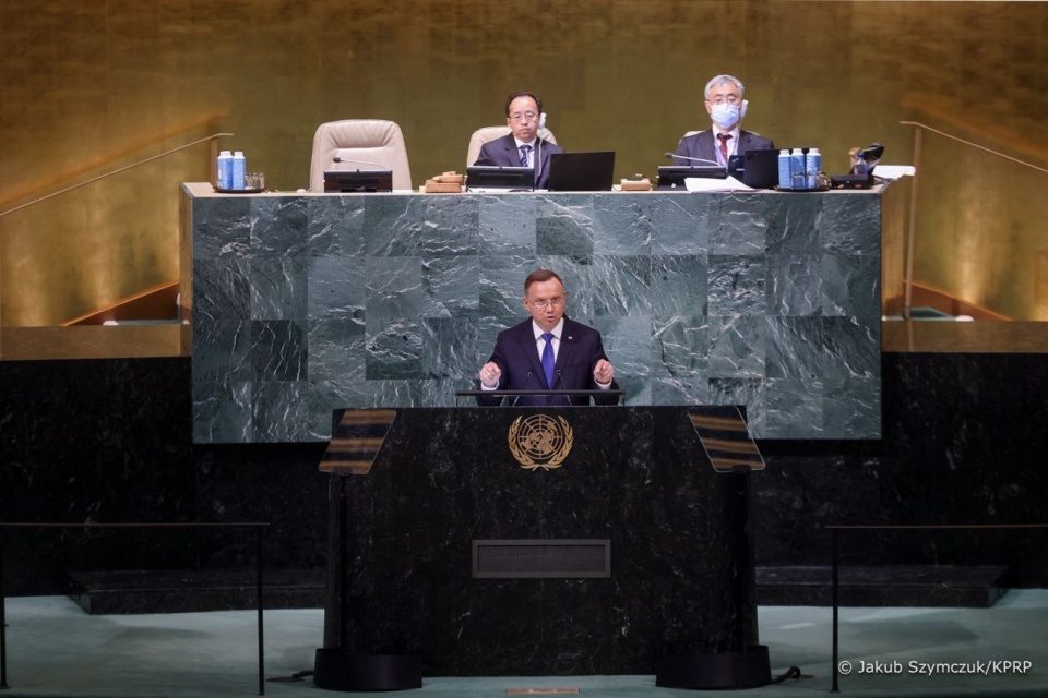 Fot. www.prezydent.pl/JakubSzymczuk/KPRP | Prezydent Duda w ONZ.