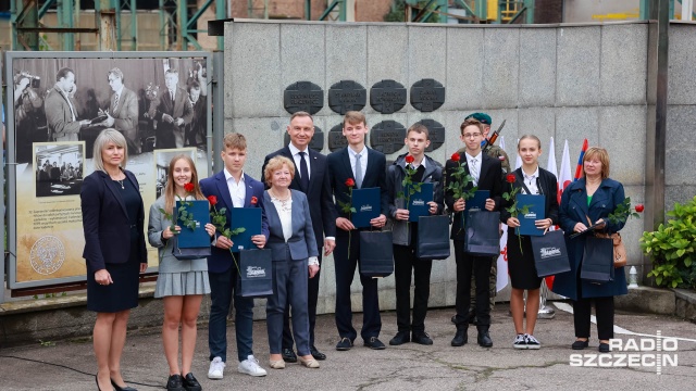 Fot. Robert Stachnik [Radio Szczecin] Prezydent: robotnicy Stoczni Szczecińskiej stanowili trzon akcji strajkowej [WIDEO, ZDJĘCIA]