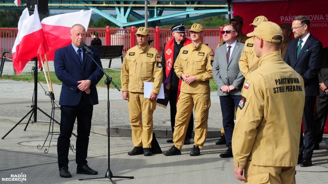 Fot. Marcin Kokolus [Radio Szczecin] Nowe wozy strażackie trafiły do komend w regionie [ZDJĘCIA]