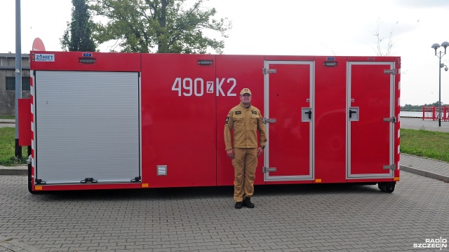 Fot. Marcin Kokolus [Radio Szczecin] Nowe wozy strażackie trafiły do komend w regionie [ZDJĘCIA]
