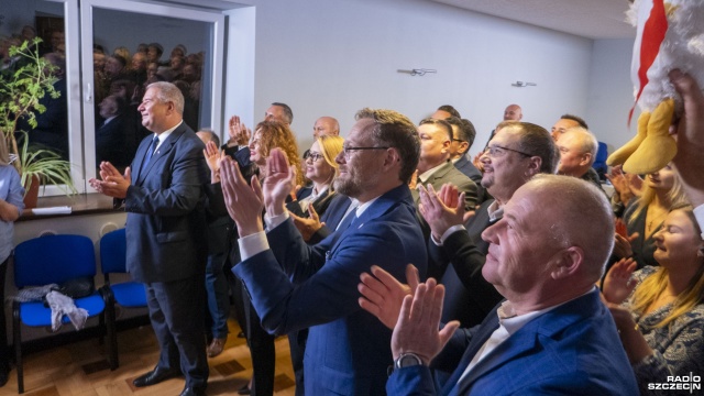 Fot. Maciej Papke [Radio Szczecin] Leszek Dobrzyński: czekamy na oficjalne wyniki [WIDEO, ZDJĘCIA]