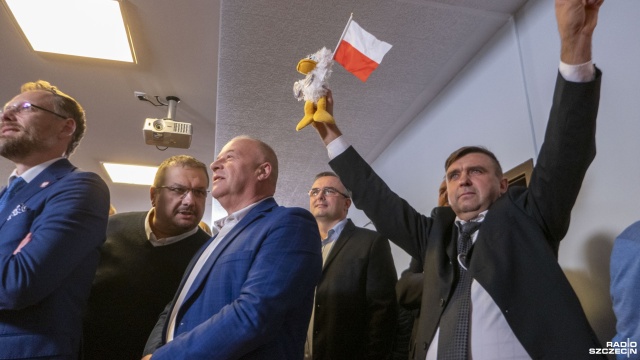 Fot. Maciej Papke [Radio Szczecin] Leszek Dobrzyński: czekamy na oficjalne wyniki [WIDEO, ZDJĘCIA]