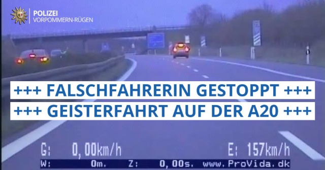 210 kmh i w dodatku pod prąd - z taką prędkością 37-letnia Polka pędziła niemiecką autostradą A20.