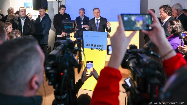 Prezydent Andrzej Duda powiedział, że uczestnicy Światowego Forum Ekonomicznego w Davos są zgodni co do tego, że trzeba wspierać Ukrainę.
