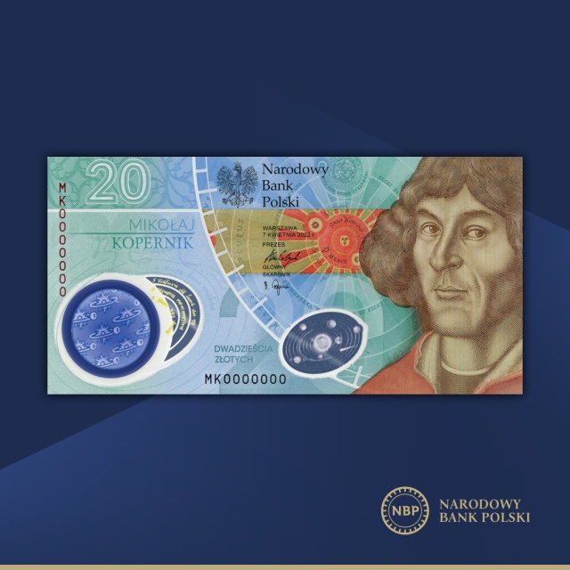 Narodowy Bank Polski z okazji 550. rocznicy urodzin Mikołaja Kopernika od rana wprowadza do obiegu monety i banknoty kolekcjonerskie z podobizną astronoma.