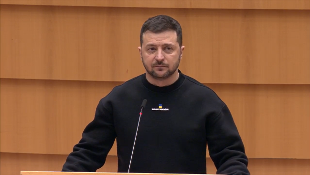 Ukraina broni siebie i Europy przed najbardziej antyeuropejską siłą na świecie - podkreślał Wołodymyr Zełenski podczas swego przemówienia w Europarlamencie.