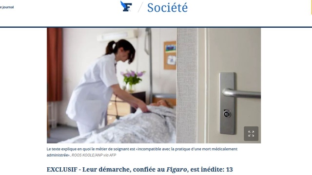 We Francji personel medyczny sprzeciwia się legalizacji eutanazji - pisze dziennik Le Figaro.
