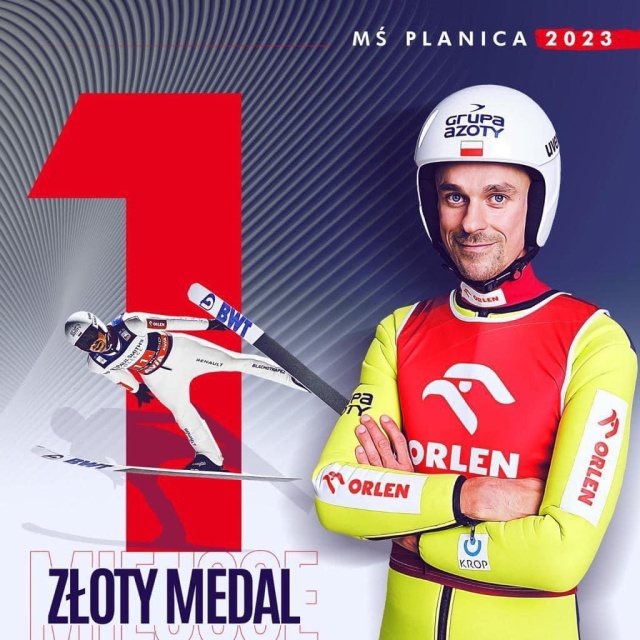 Piotr Żyła zdobył w słoweńskiej Planicy złoty medal mistrzostw świata w narciarstwie klasycznym w konkursie indywidualnym skoków narciarskich na normalnym obiekcie.