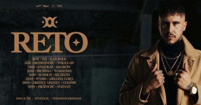 ReTo wydał w zeszłym roku płytę o tytule STYXXX. Materiał ma ogromny potencjał koncertowy, toteż nie dziwi chęć rapera do spotkania się z fanami w całej Polsce.